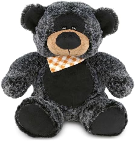 DolliBu Plush Black Bear Stuffed Animal - 8 Inch Huggable