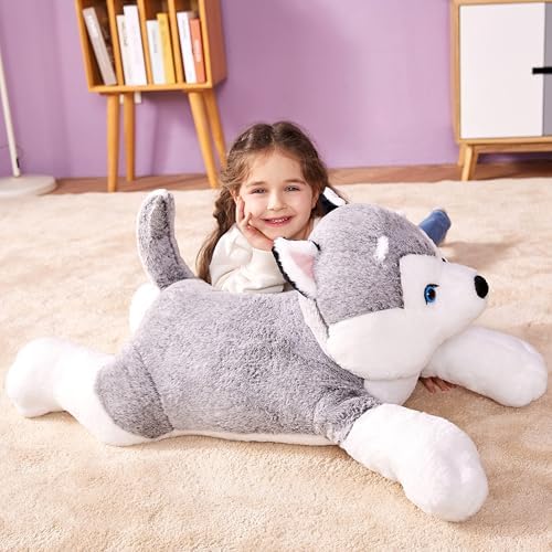 IKASA Giant Husky Plush Toy 30 Inch Big Size Stuffed Animal