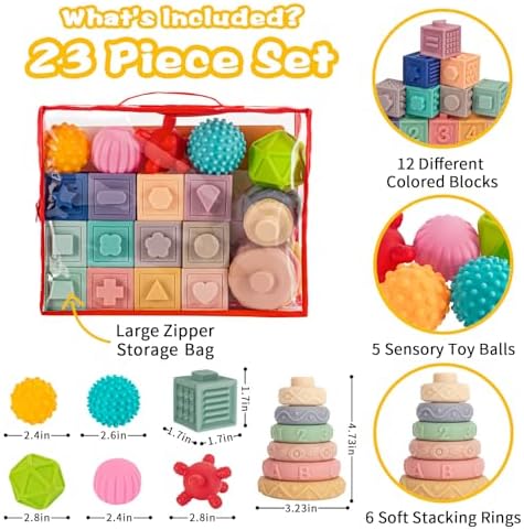 SpringFlower 3 in 1 Montessori Toys for Babies 0-12 Months