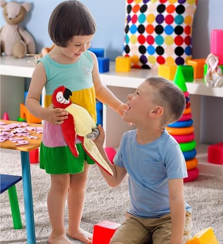 DolliBu Red Parrot Super Soft Plush Toy - 9 Inches