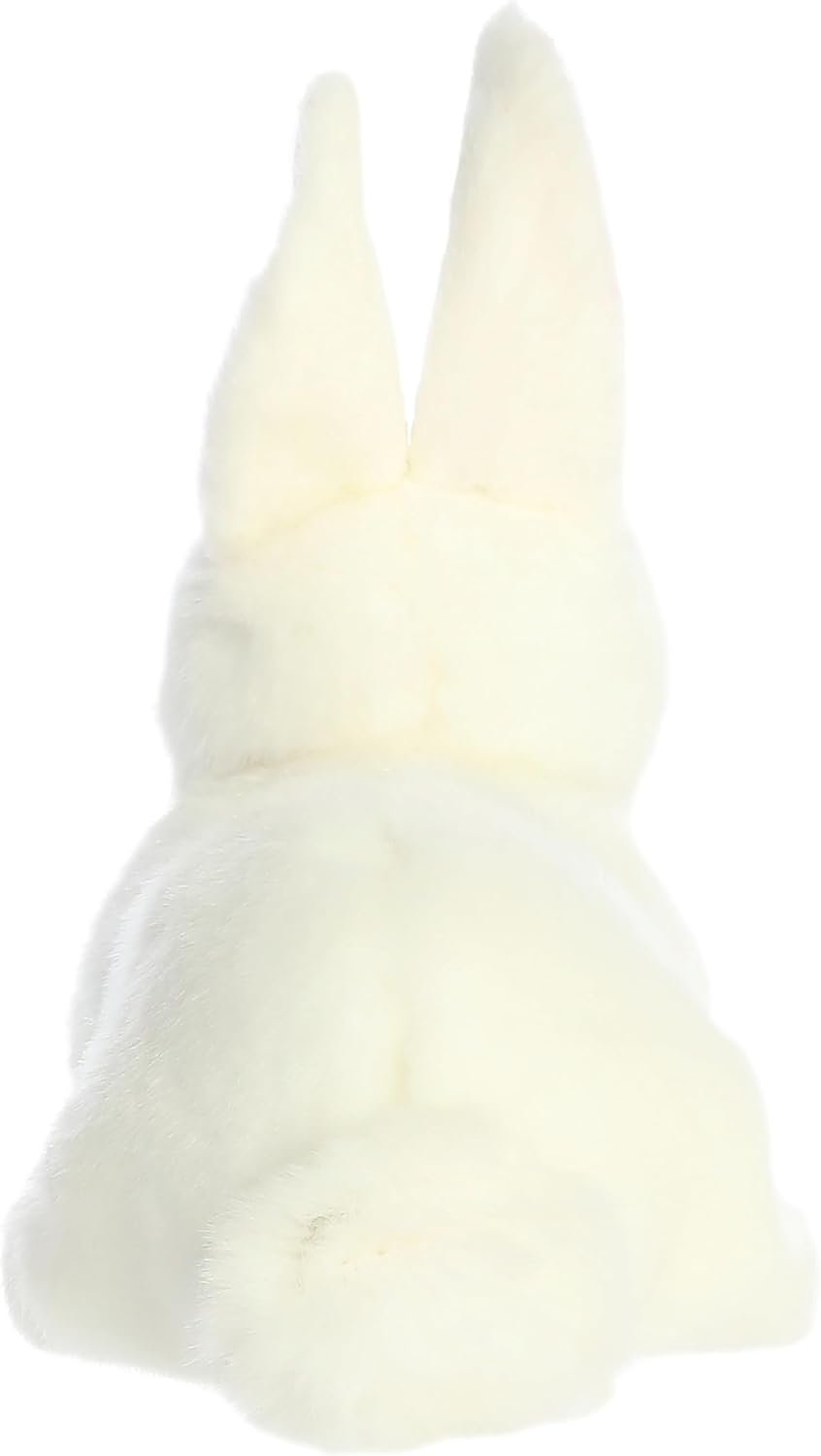 Aurora Realistic American White Rabbit Stuffed Animal - 8 Inches