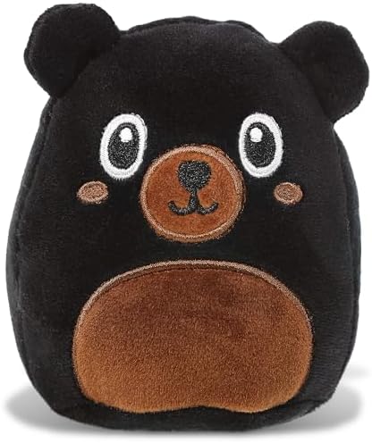 DolliBu Snug Mooshies Black Bear Stuffed Animal - 4 Inch