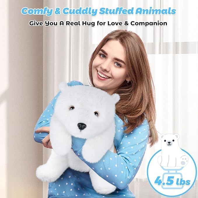 Bobbie Laxi 23 Polar Bear Weighted Plush Toy 1