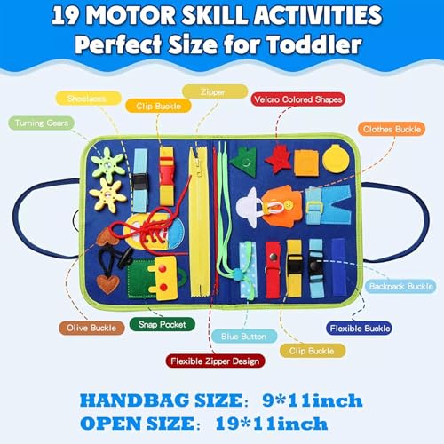 Basic Life Skills Quiet Book for Toddlers Pink
