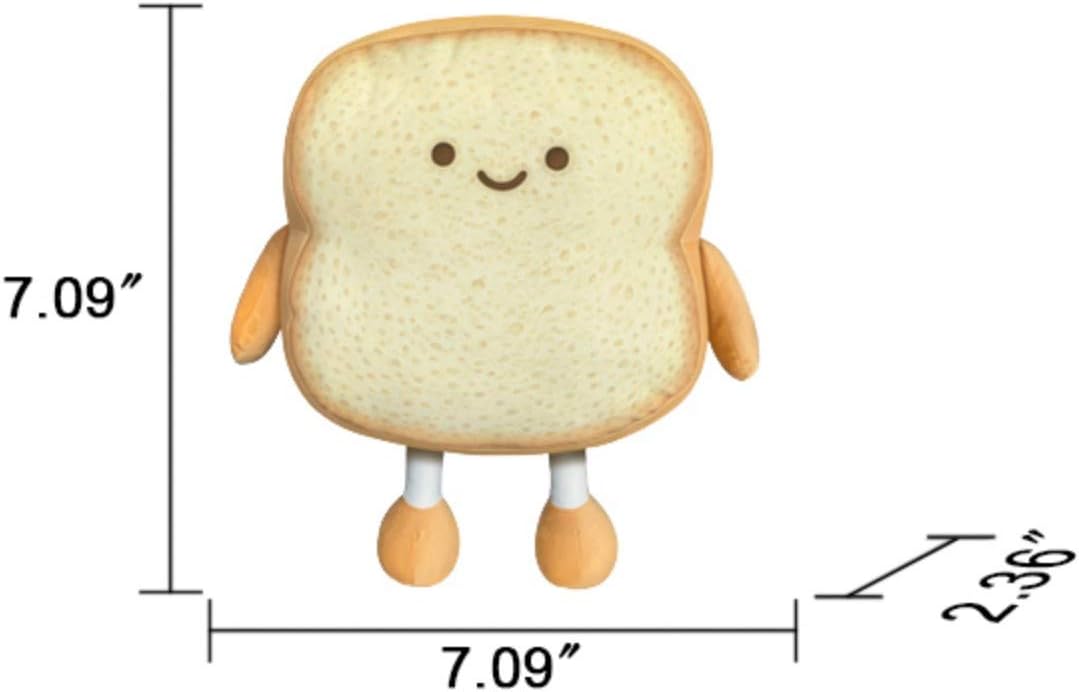 Funny Toast Bread Plush Pillow Toy for Home Relaxation