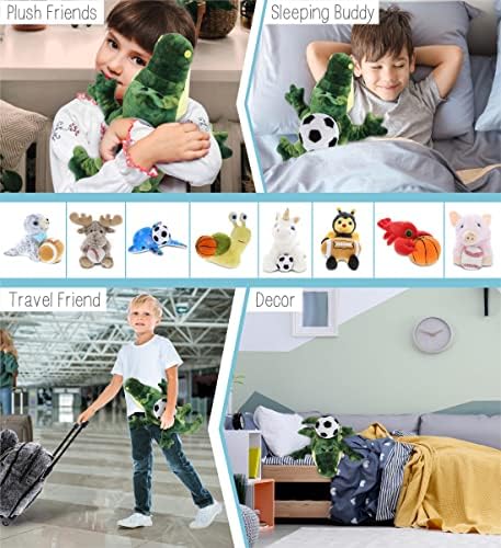 DolliBu Gator Plush with Soccer Ball - 18 Inches