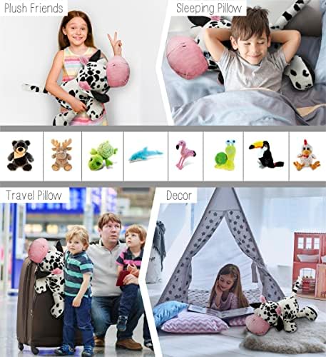 DolliBu Plush Cow Pillow - 27 Inch Big Hugging Toy