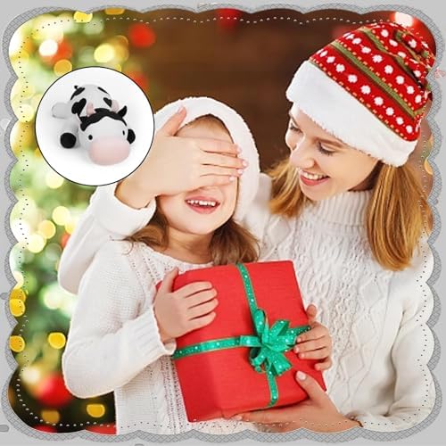 FLORVIV Weighted Cow Plush Toy 24 42lb Comfort Pillow for Kids