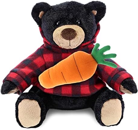 DolliBu Personalized Easter Black Bear Plush with Carrot
