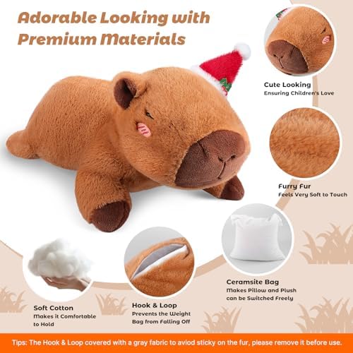 Bobbie Laxi 25 Capybara Weighted Plush Toy 1