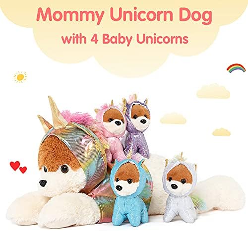 Muiteiur Giant Unicorn Plush Stuffed Animal with Zippered Pouch 1