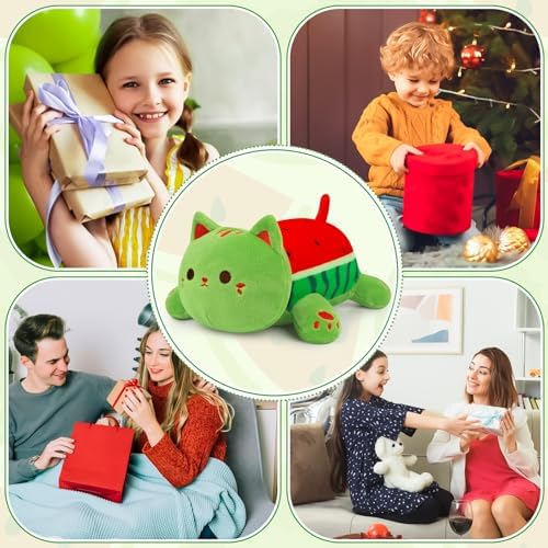 Bekrgwiy Watermelon Cat Plushie Toy 4in Cute Plush Doll