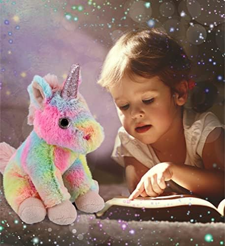DolliBu Rainbow Unicorn Plush Toy - 9 Inch