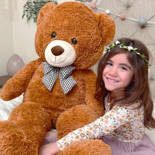 Giant Teddy Bear Plush Stuffed Animal 47 Inch Dark Brown