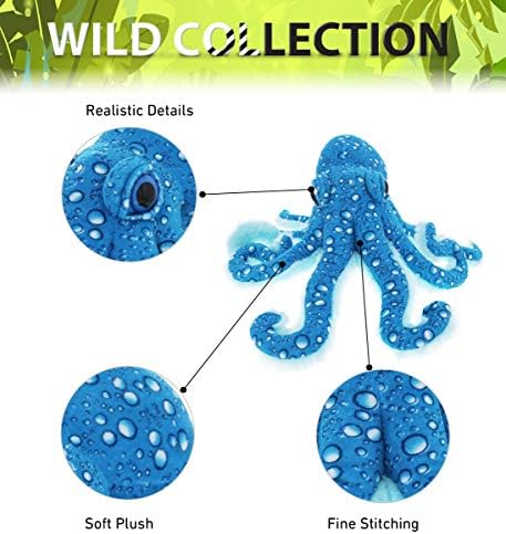 DolliBu Large Blue Octopus Plush Toy - 16 Inches 1