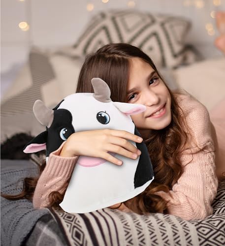 DolliBu Snug-Mooshies Cow Plush Toy - 10 Inch