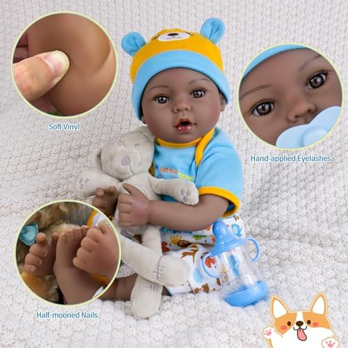Aori Reborn Baby Boy Doll 18 Inch with 9 Piece Set