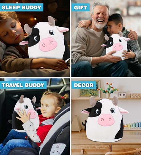 DolliBu Snug-Mooshies Cow Plush Toy - 10 Inch