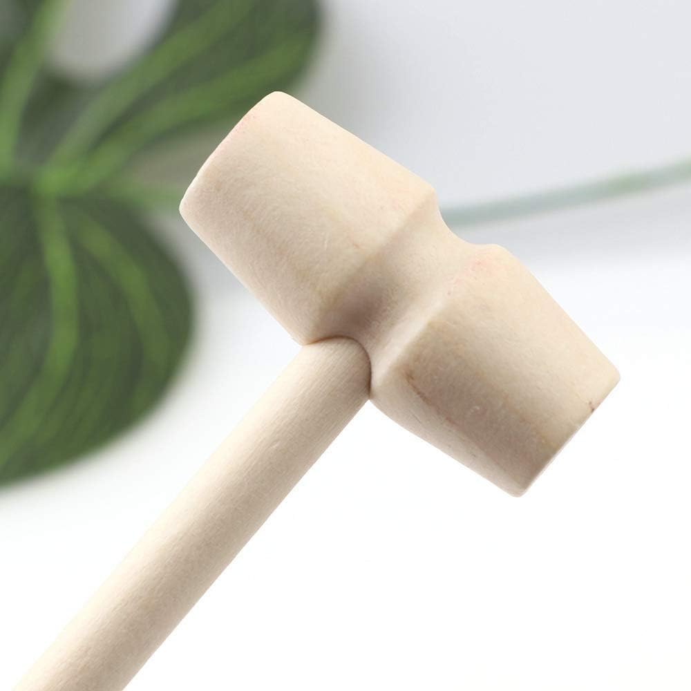 30Pcs Miniature Wooden Hammer for DIY and Seafood Shelling
