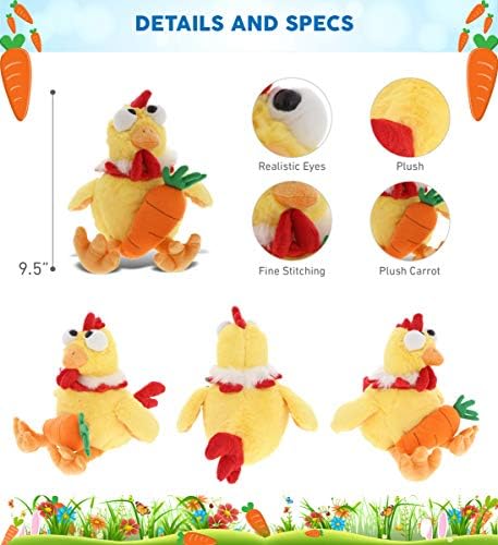 DolliBu Easter Happy Rooster Plush Toy - 105 Inches