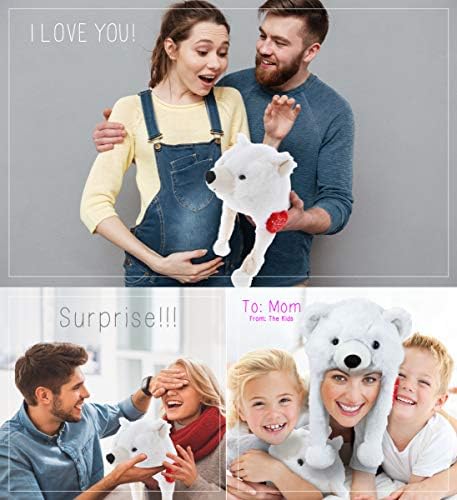 DolliBu I Love You Polar Bear Hat - 16 Inches
