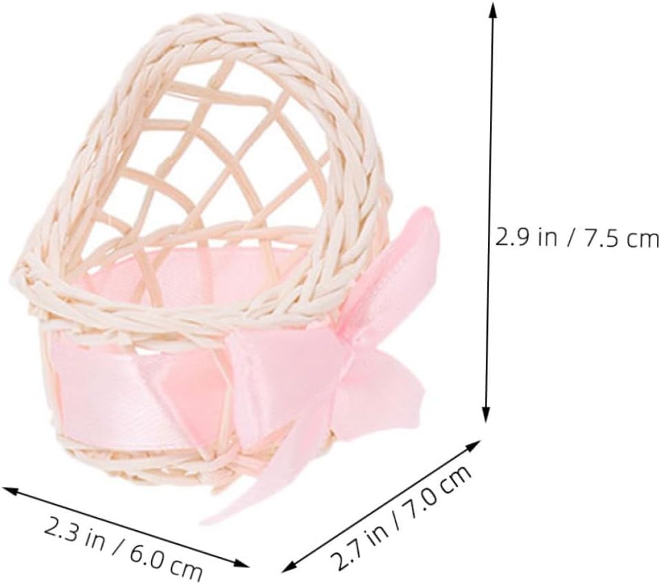BESPORTBLE Mini Woven Rattan Basket Decor 6pcs