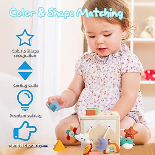 Twefex Wooden Pull String Toy for 6-12 Months