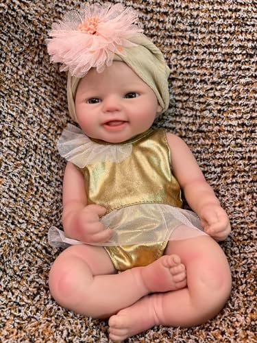 15 Inch Soft Silicone Baby Girl Doll - Lifelike Toy for Kids