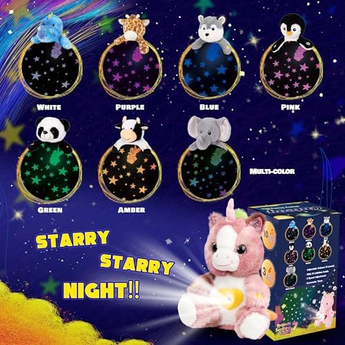 Cuteoy Plush Unicorn Star Projector Night Light