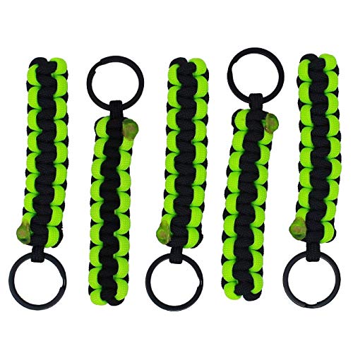 BGTV BubbasGarageTv Large Heavy Duty Paracord Zipper Pulls - Lime Green