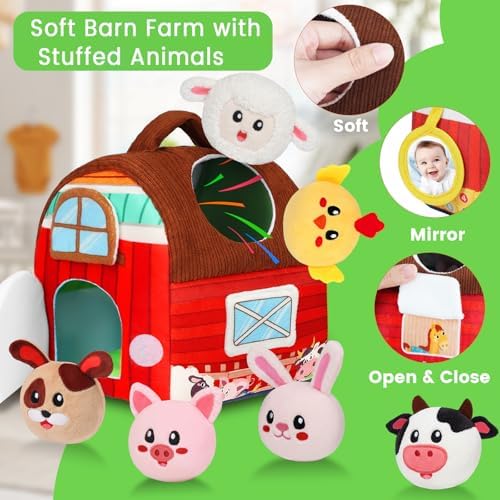 Montessori Barn Toy for Babies 6-12 Months