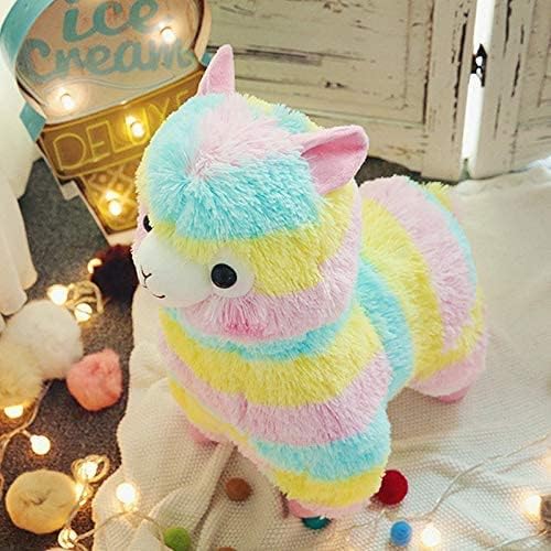 137 Inch Rainbow Llama Plush Toy for Kids and Adults