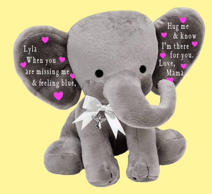 Personalized Plush Elephant Comfort Gift for Child