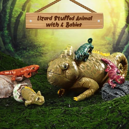 Lenwen 5 Piece Chameleon Plush Toy Set 26 Inch