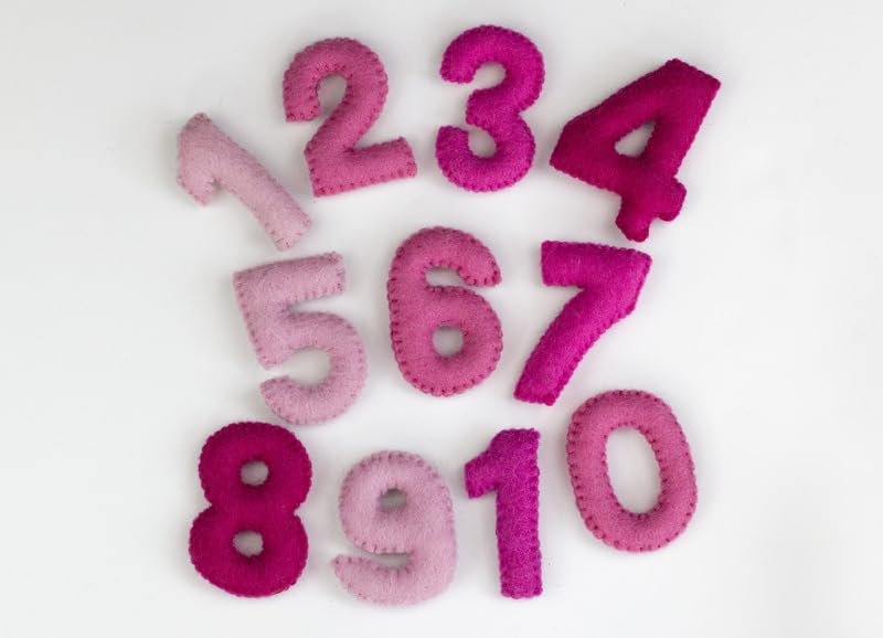 Matthew Mae Monthly Milestone Felt Number Set 0-9 PINK
