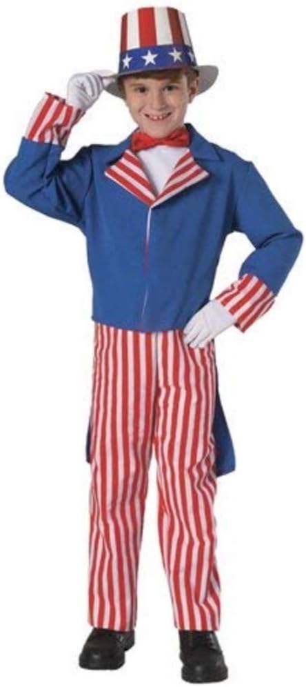 Rubies Deluxe Uncle Sam Child Costume Red White Blue Small