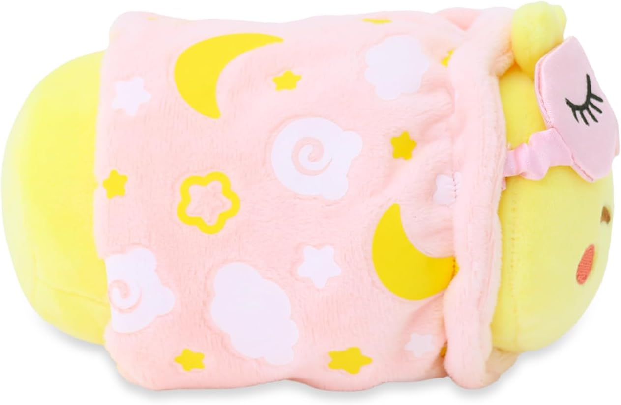 Anirollz Stuffed Animal Plush Spa Day Chickiroll with Eye Mask
