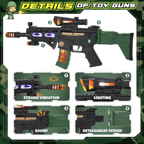 GIFTINBOX Kids Army Costume Set with Toys