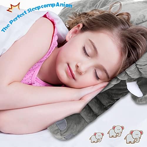Yulejo Giant Gray Elephant Plush Toy for Kids