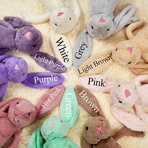 Flycalf Personalized Valentines Bunny with Embroidered Name