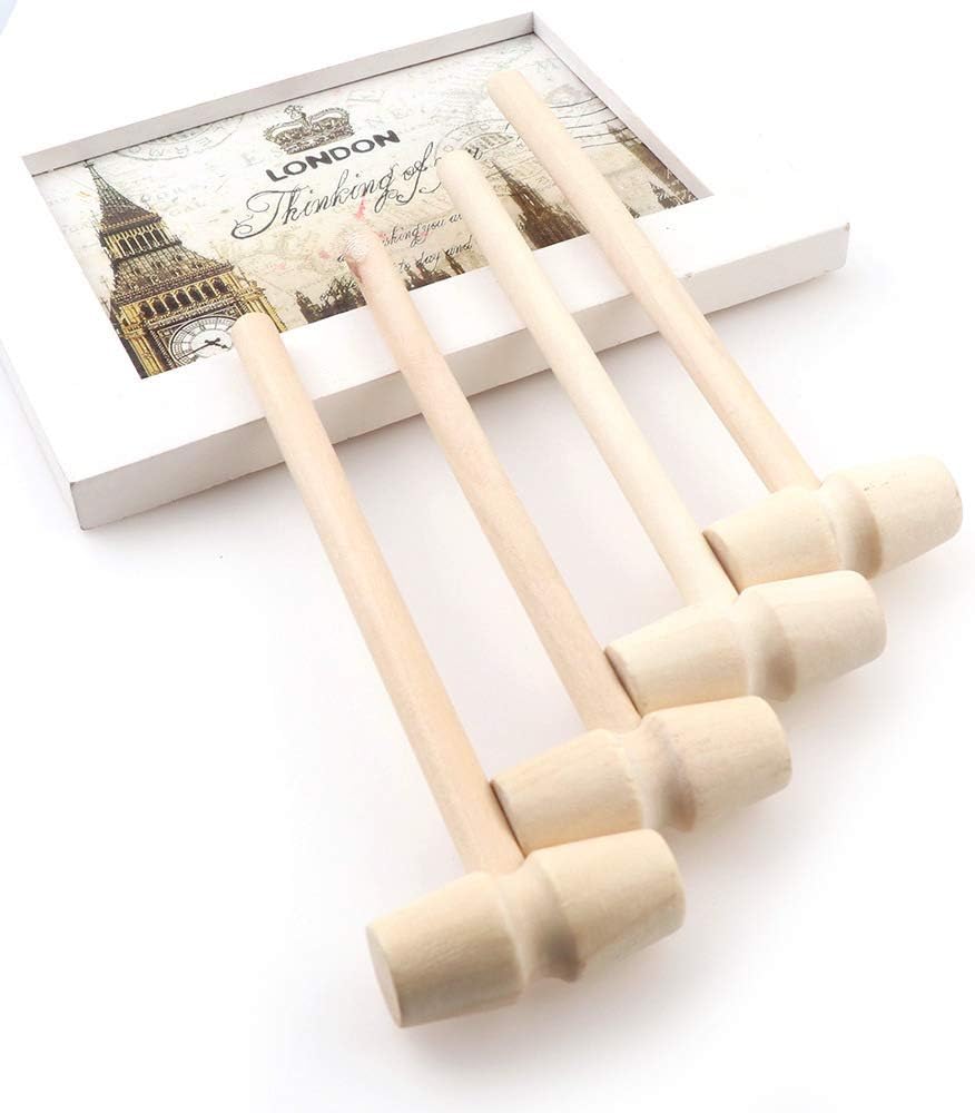 30Pcs Miniature Wooden Hammer for DIY and Seafood Shelling