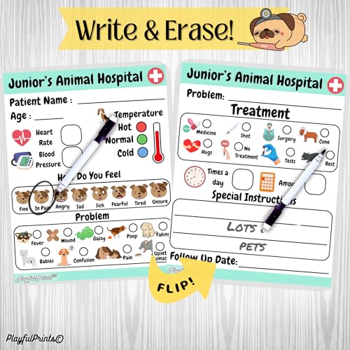 PlayfulPrints Vet Kit For Kids - Delightful Vet Playset
