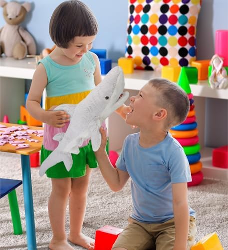 DolliBu Plush Shark - 23 Inch Soft Huggable Toy