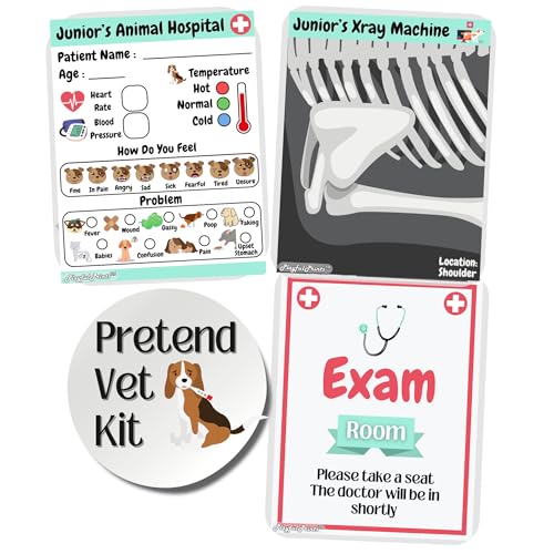PlayfulPrints Vet Kit For Kids - Delightful Vet Playset
