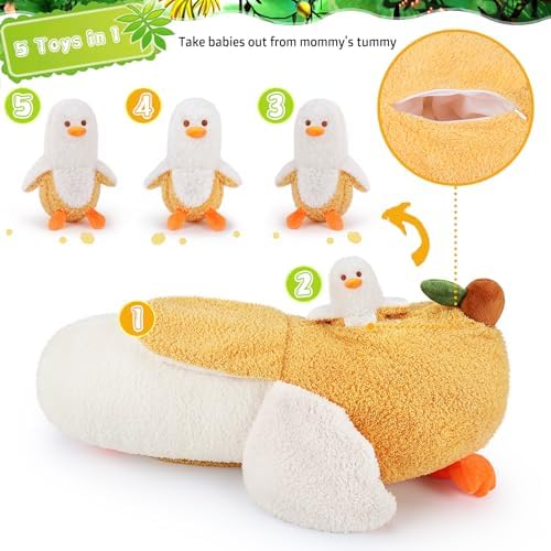 Auspicious Beginning 5-Piece Banana Duck Plush Set