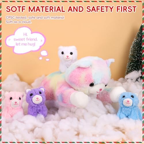 PLYFOU 5-Piece Cat Plush Set for Kids