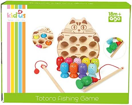 Montessori Magnetic Wooden Fishing Game for Toddlers