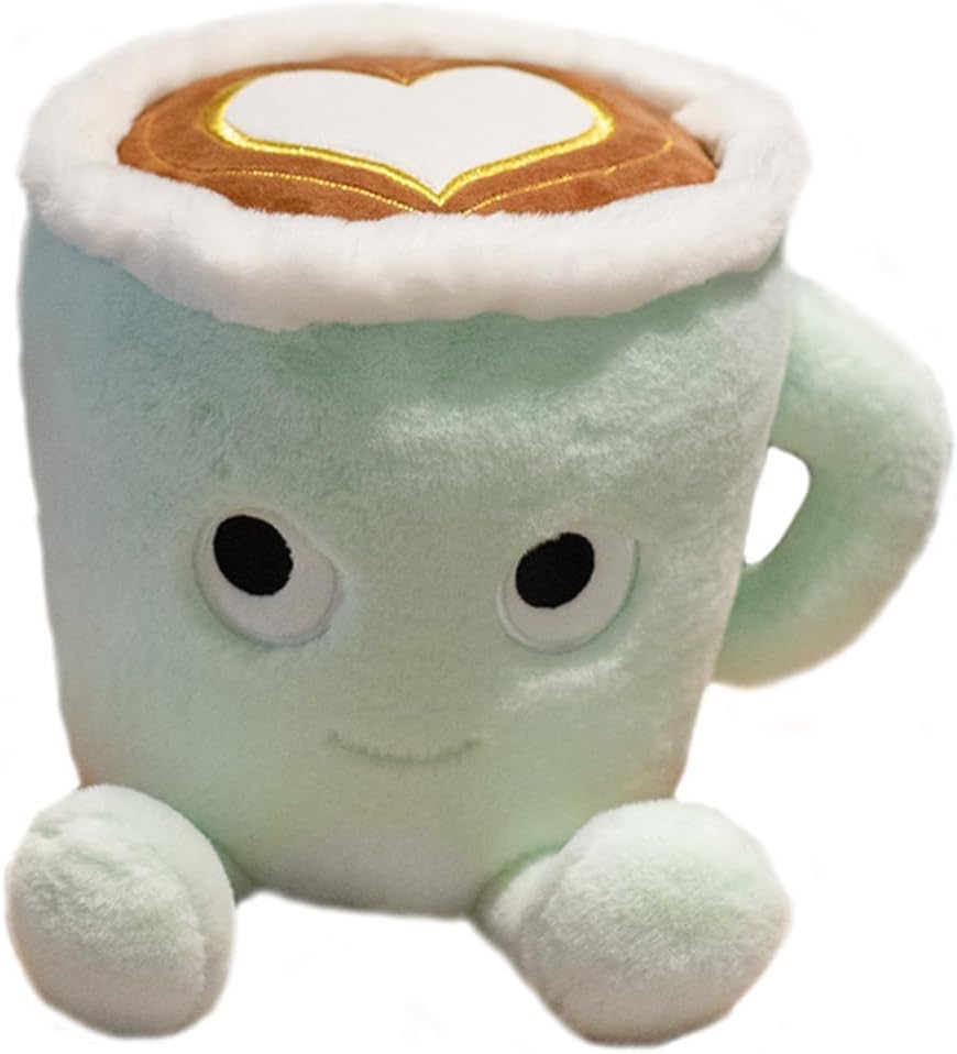 Latte Plush Pillow Coffee Cup Stuffed Toy for Kids and Adults