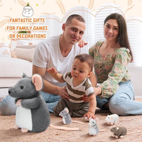5 Pcs Mouse Plush Stuffed Animals Set