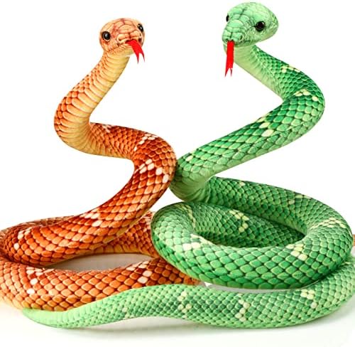 HyDren 2 Pcs Giant Plush Snake Toys for Kids